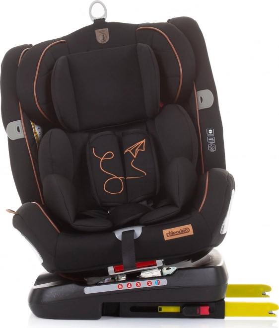 CHIPOLINO Autosedačka Journey otočná 360 Isofix 0-36 kg – Ebony