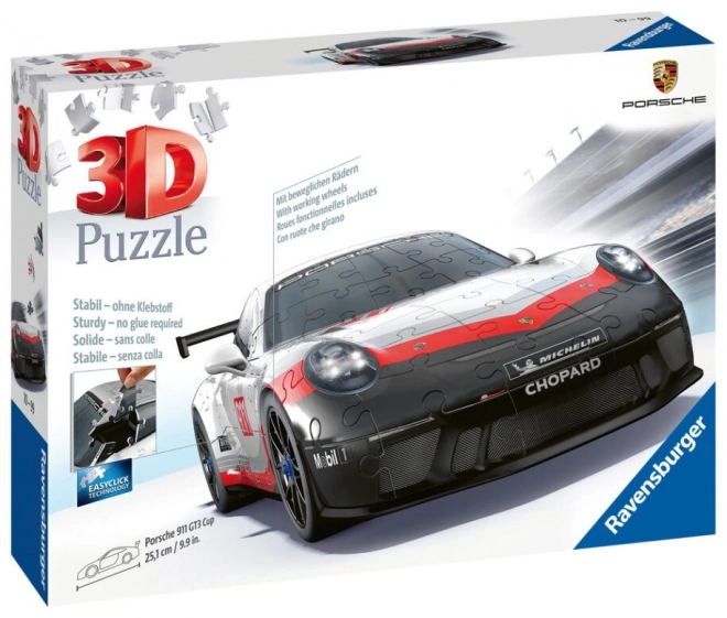 RAVENSBURGER 3D puzzle Porsche 911 GT3 Cup 152 dílků