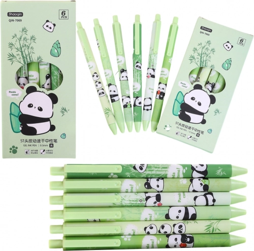 Sada Gelových Per Panda Bambus 6ks
