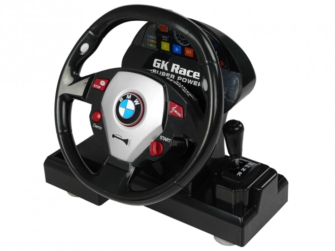 BMW M3 dálkově ovládané auto černé 2.4G dálkové ovládání volantu 1:18 zvuková světla