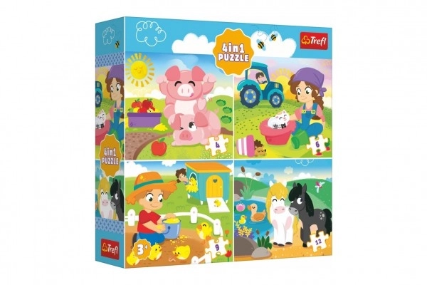 Puzzle Zvířátka na Vsi