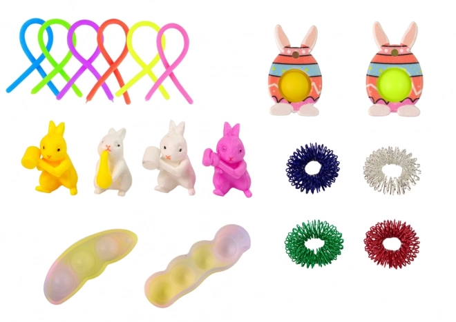Velikonoční Fidget Toys Pop It sada 25 kusů