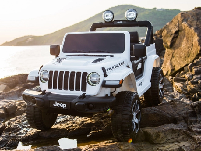 Dětské autíčko na akumulátor Jeep Wrangler Rubicon 4x4 – Bílá