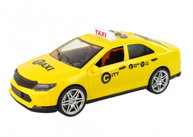 Auto Taxi Vehicle 1:14 Světla Zvuky Žlutá