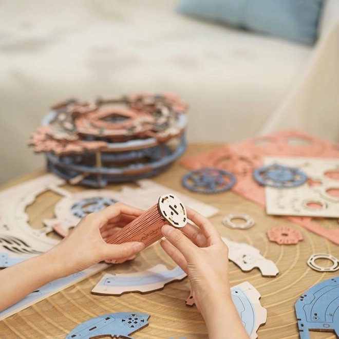RoboTime 3D dřevěné mechanické puzzle - Nástěnné hodiny