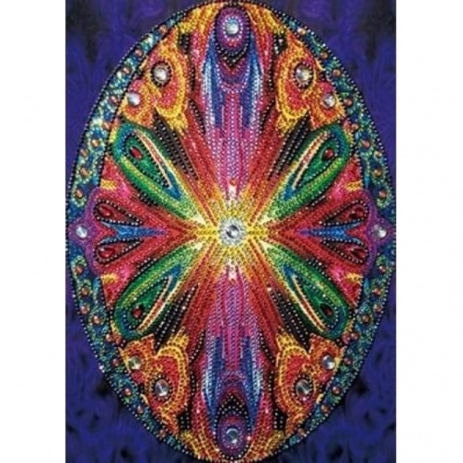 Sada na diamantové malování - oválná mandala