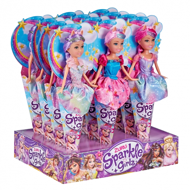 Víla jednorožec Sparkle Girlz v kornoutku