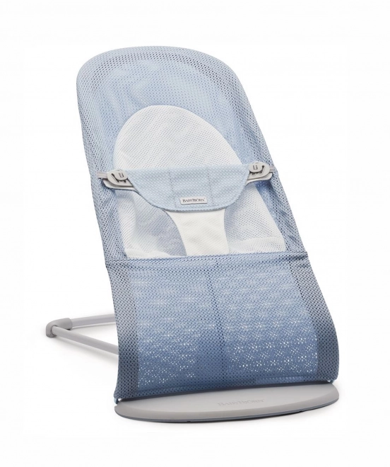 BABYBJORN - Lehátko BALANCE SOFT MESH - šedá/bílá – Modrá/bílá