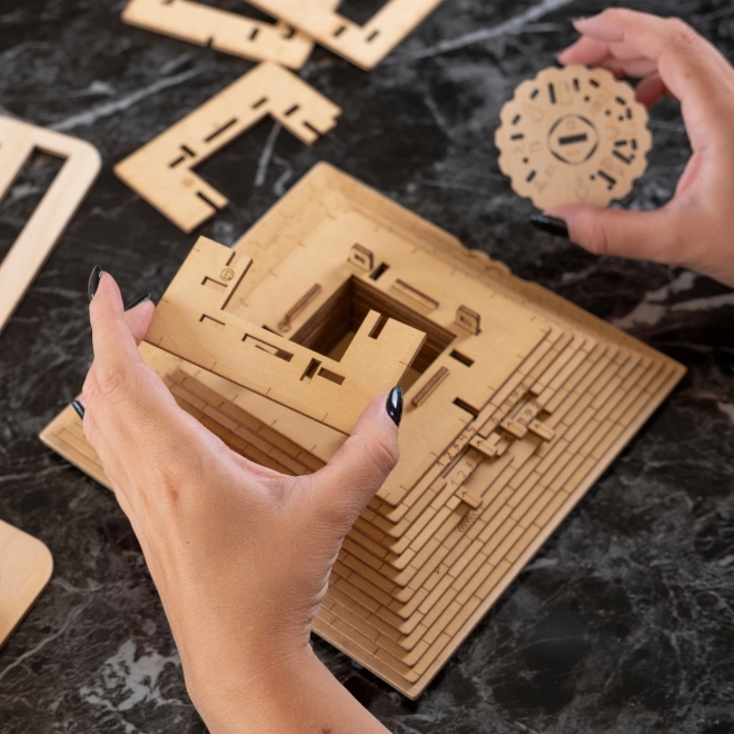 EscapeWelt 3D dřevěná mechanická skládačka hlavolamu Pyramida