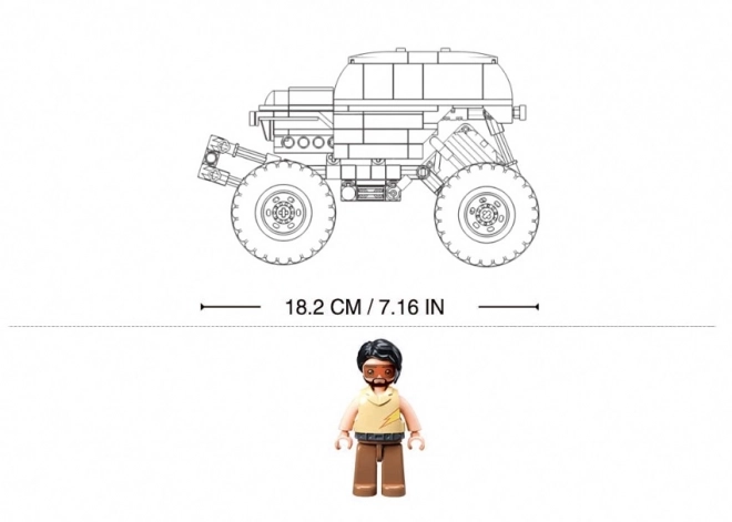 Natahovací auto Bigfoot zeleno-fialové