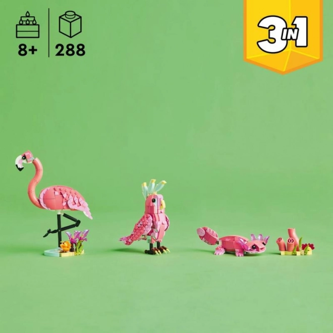 LEGO Creator 3 v 1 31170 Divoká zvířata: Růžový plameňák