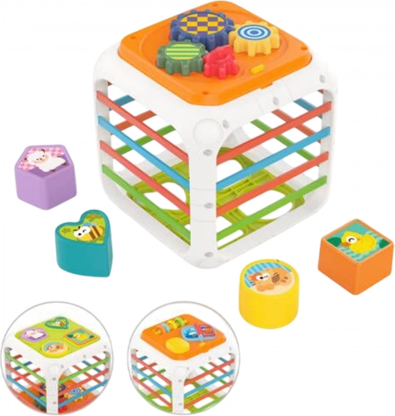 Edukační kostka Woopie Sorter 4v1 tvary 18m+