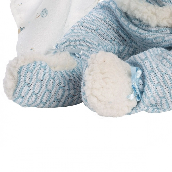 Llorens 73859 NEW BORN CHLAPEČEK - realistická panenka miminko s celovinylovým tělem - 40 cm