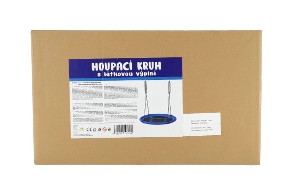 Houpací kruh 80 cm látková výplň v krabici 60x37x7cm – Modrý
