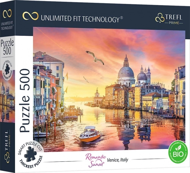 Puzzle 500 prvků UFT Romantický západ slunce Benátky, Itálie