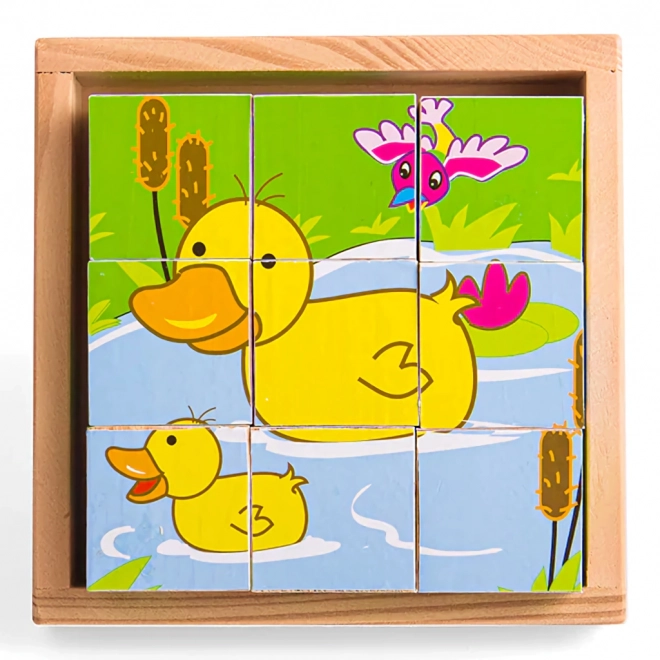 Puzzle obrázkové bloky Zvířata