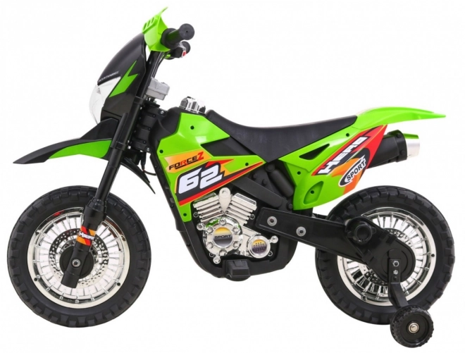 Dětské kolo Cross Battery vehicle Green + Assist wheels + LED sounds