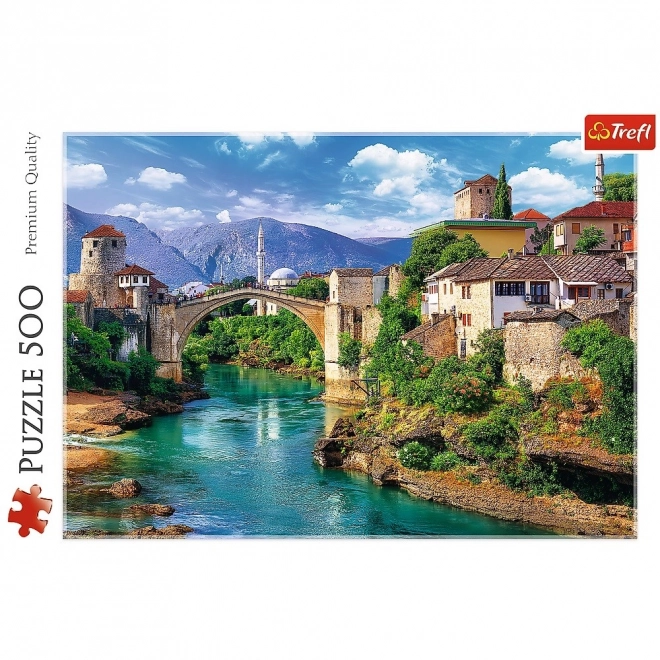 Puzzle 500 dílků - Starý most v Mostaru, Bosna a Hercegovina