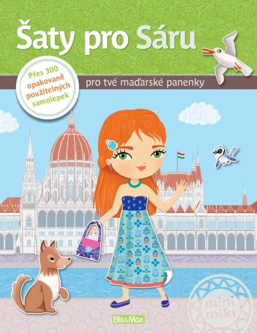 Šaty pro panenku Sáru samolepková kniha