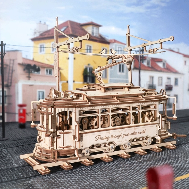 RoboTime 3D dřevěné mechanické puzzle Tramvaj