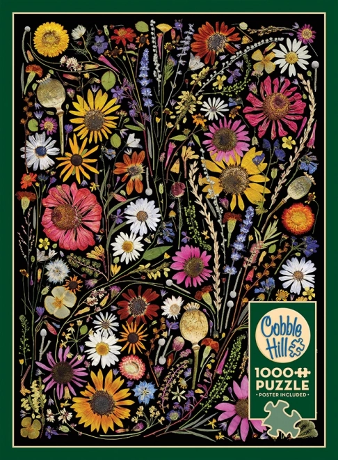 Cobble Hill Puzzle Lisované Květiny: Štěstí 1000 Dílů