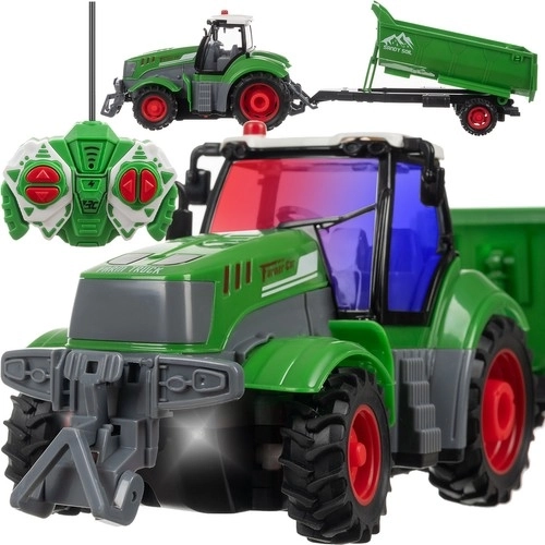 Zdalně ovládaný traktor Kruzzel s přívěsem