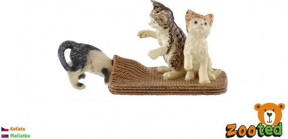 Sada plastových koček – 3 figurky, 7 cm