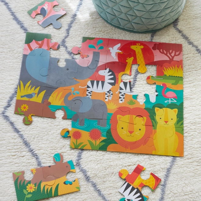 Podlahové puzzle safari