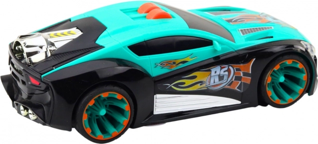 Závodní auto s raketou Světelné a zvukové efekty