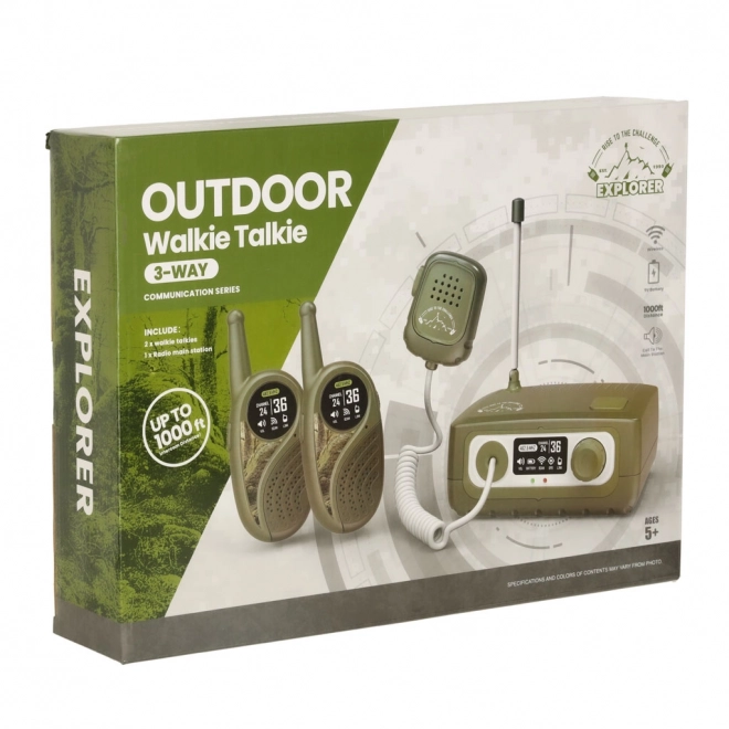Dětská sada Walkie Talkie s centrální jednotkou Explorer