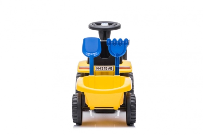Jezdící traktor žlutý