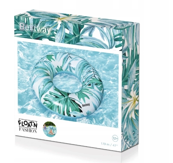 Nafukovací plavecký kruh Tropical Palms Bestway – Modré