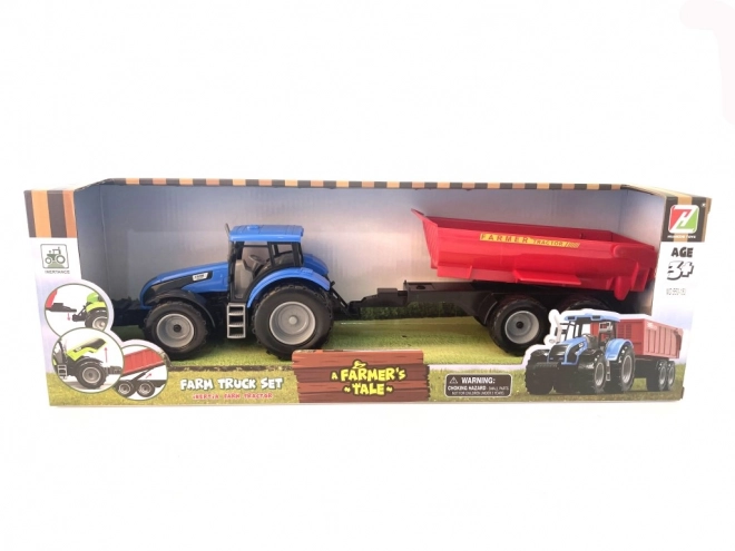 Traktor s přívěsem na setrvačníkový pohon