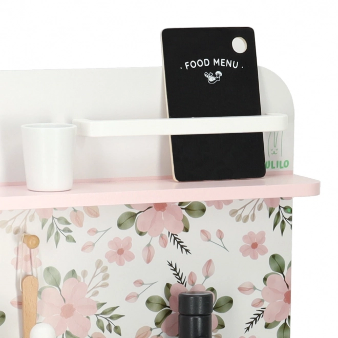 Dřevěná kuchyně pro děti Lulilo Flora růžová