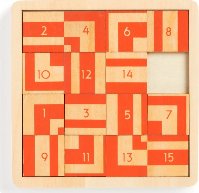 GALISON Posuvné dřevěné puzzle Frank Lloyd Wright: Imperial Hotel 2v1 (16 dílků)