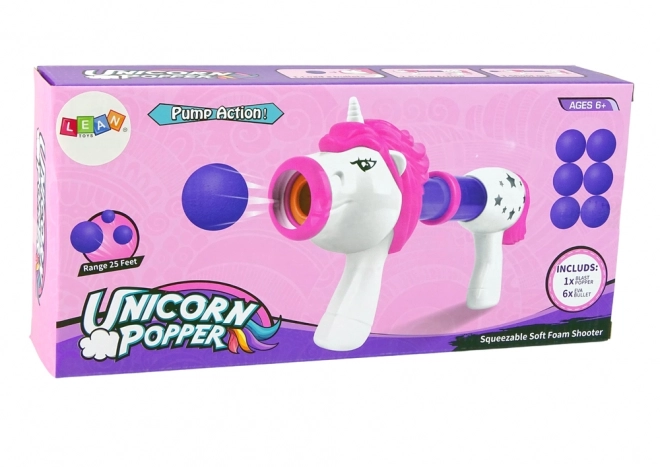 Pistole s měkkým míčem Unicorn Blue