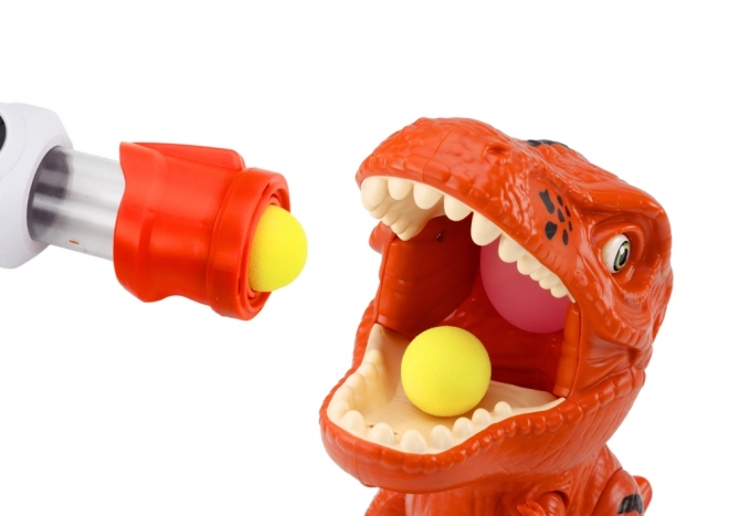 Zábavná hra na střílení dinosaurů s pěnovými míčky