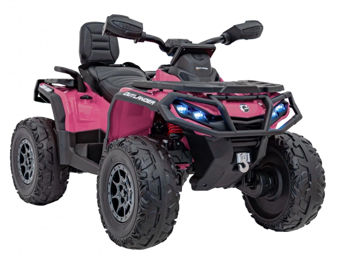 Růžový čtyřkolka Can-Am Outlander ATV