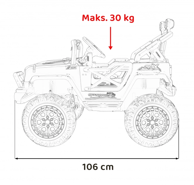 Off Road růžové dětské elektrické auto