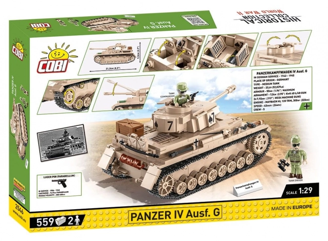 COBI 2546 II WW Panzer IV Ausf G DAK, 559 k, 2 f