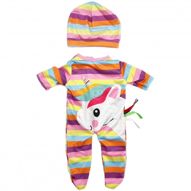 Woopie královské oblečení pro panenky jednorožec set obleček čepička 43-46 cm