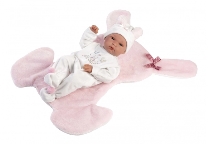 Realistická panenka New Born holčička s celovinylovým tělem 35 cm