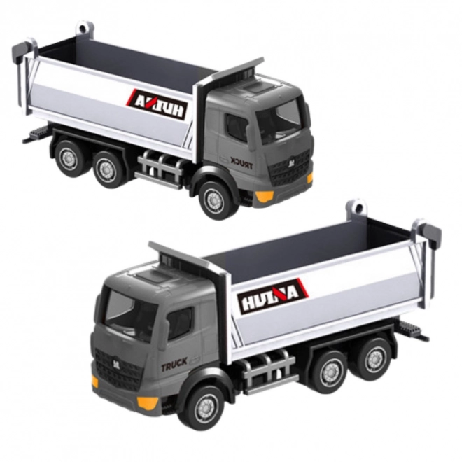 Kolekcionářský model nákladního vozu Huina stříbrný 1:80