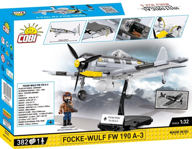 Stavebnice Historická Kolekce WWII Focke-Wulf FW 190 A-3 382 kostek