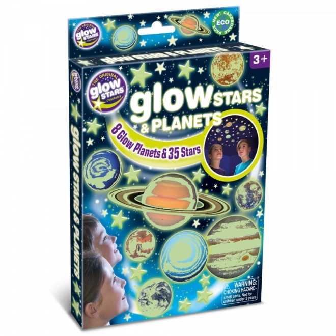 Nálepky na zeď Brainstorm Svítící hvězdy a planety