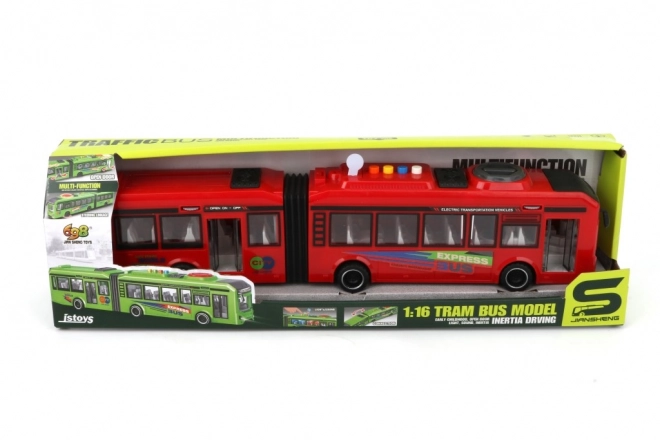 Červený trolejbus pro zábavu