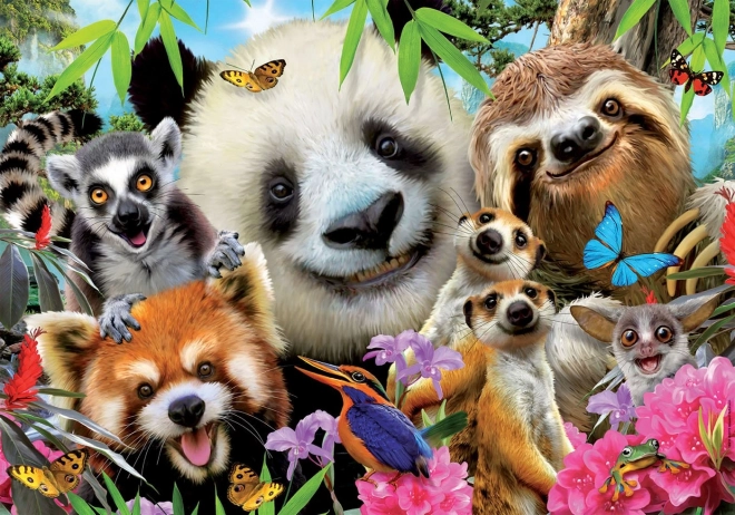 Puzzle Selfie Černookých Kamarádů 300 Dílů