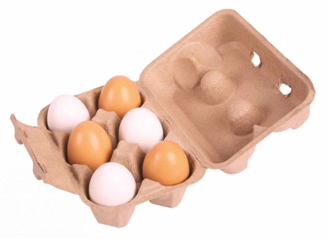 Bigjigs Toys Vajíčka v krabičce 6 ks