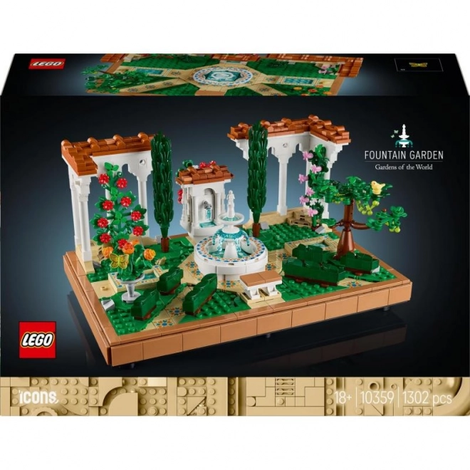 Fontána v zahradě LEGO Icons