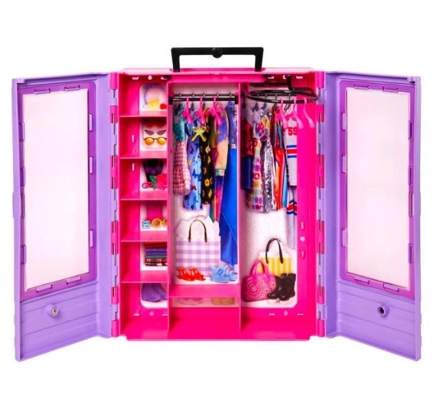Barbie Přenosná Skříň na Oblečení